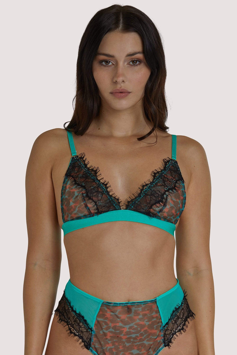 Harlow Leopard Multi Triangle Bralette