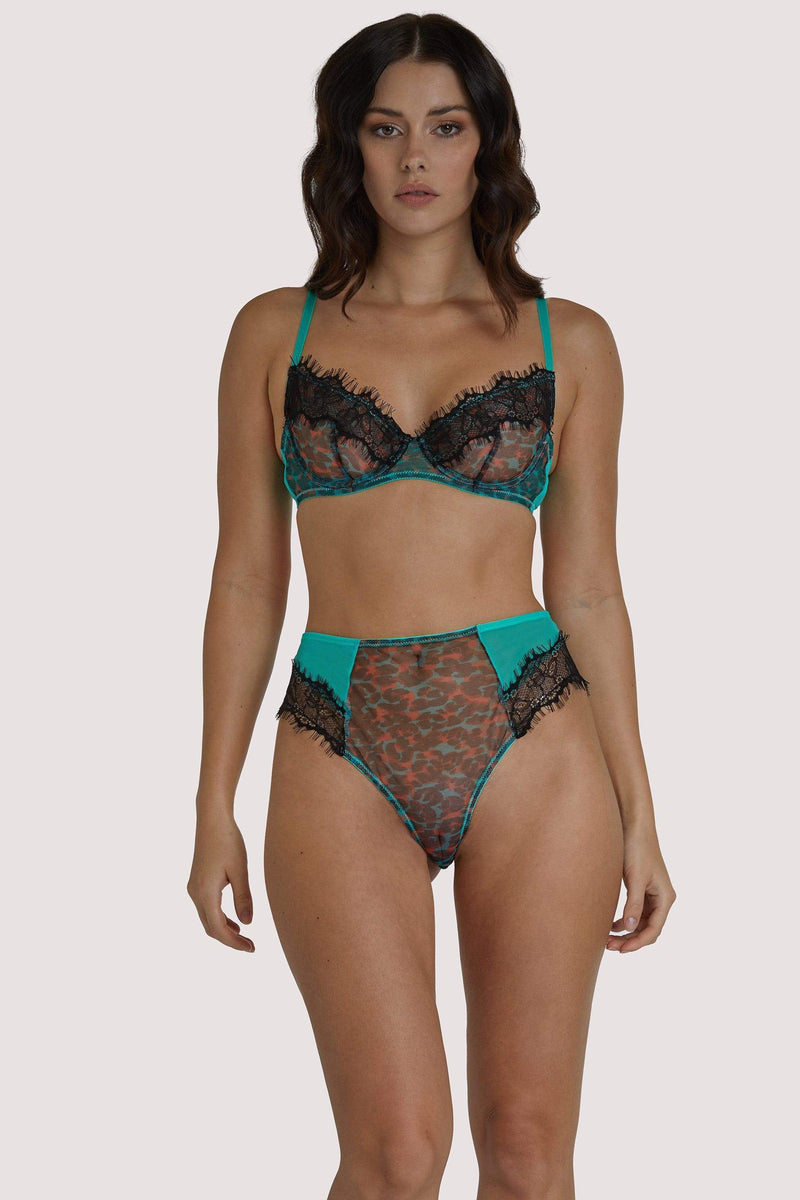Harlow Leopard Plunge Bra