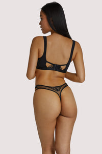 Elva Black High Waist Thong