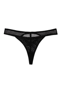 Elva Black Hipster Thong