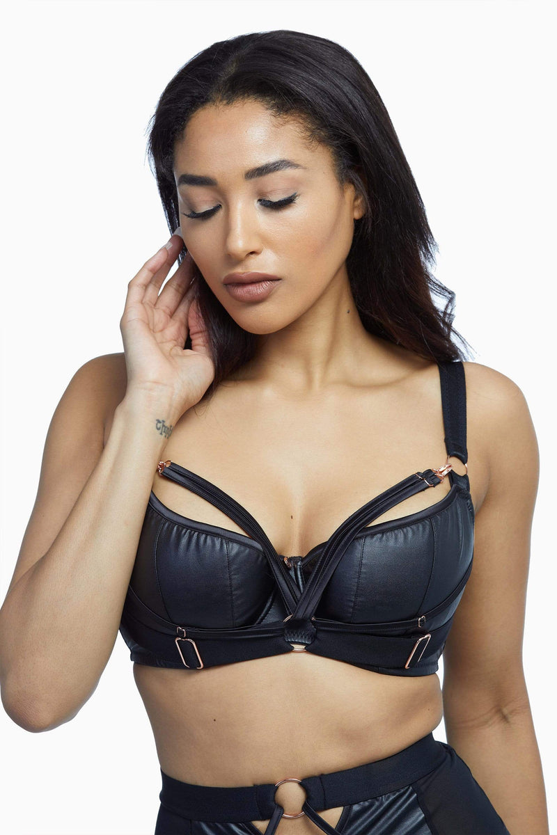 Scantilly Centrepiece Half Cup Bra - Black - Curvy