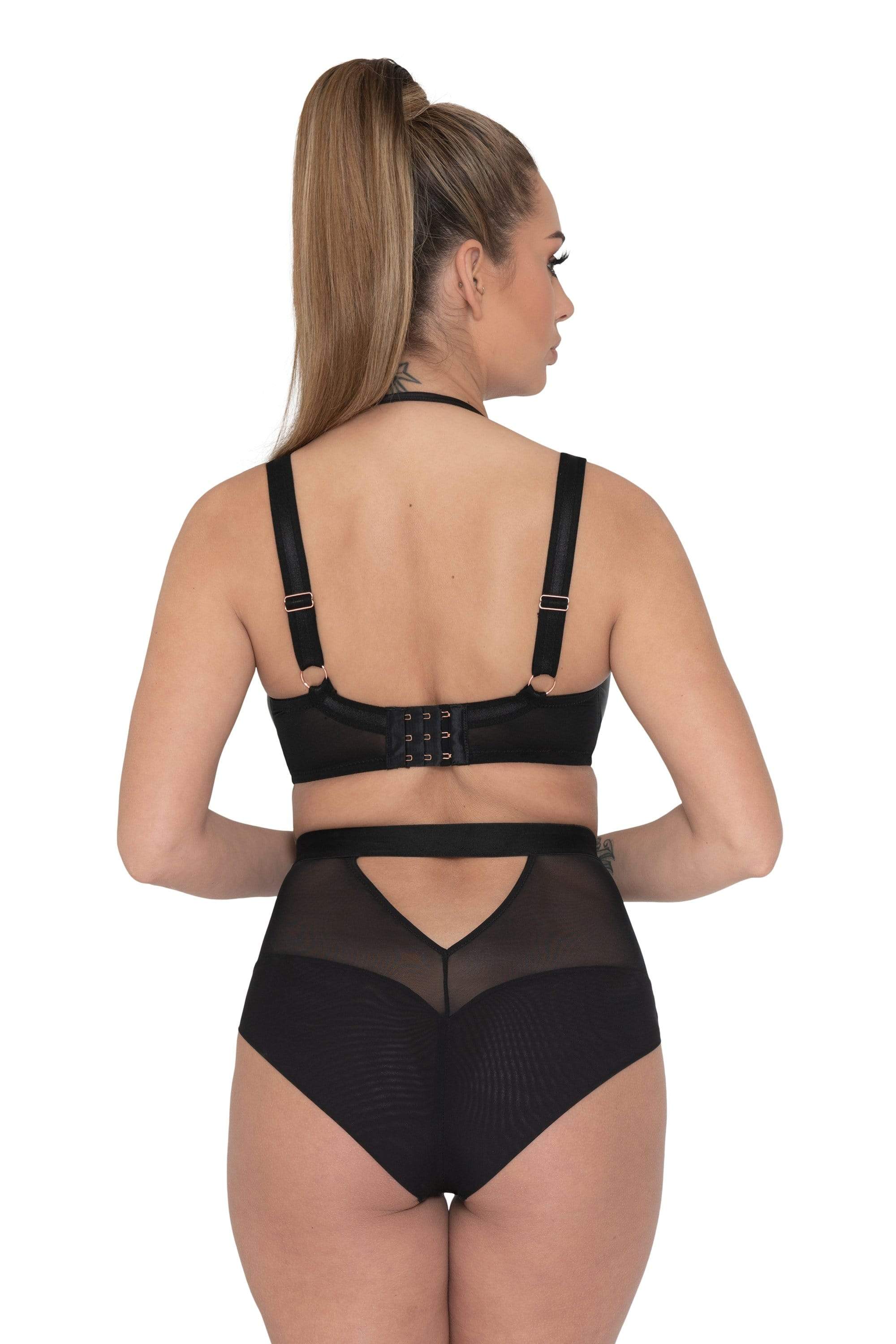 Playful Promises  Scantilly Harnessed High Waist Brief Black