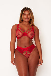 Carina Red Wired Bra