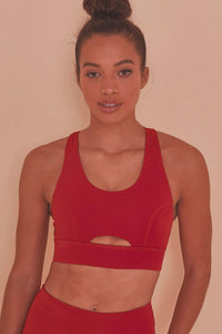 Red Sports Bra