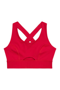 Red sports bra eco friendly gym wear