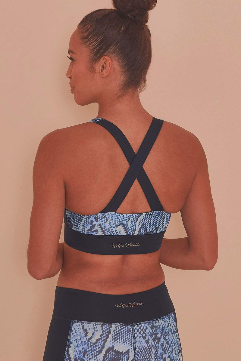 Snake print sports bra