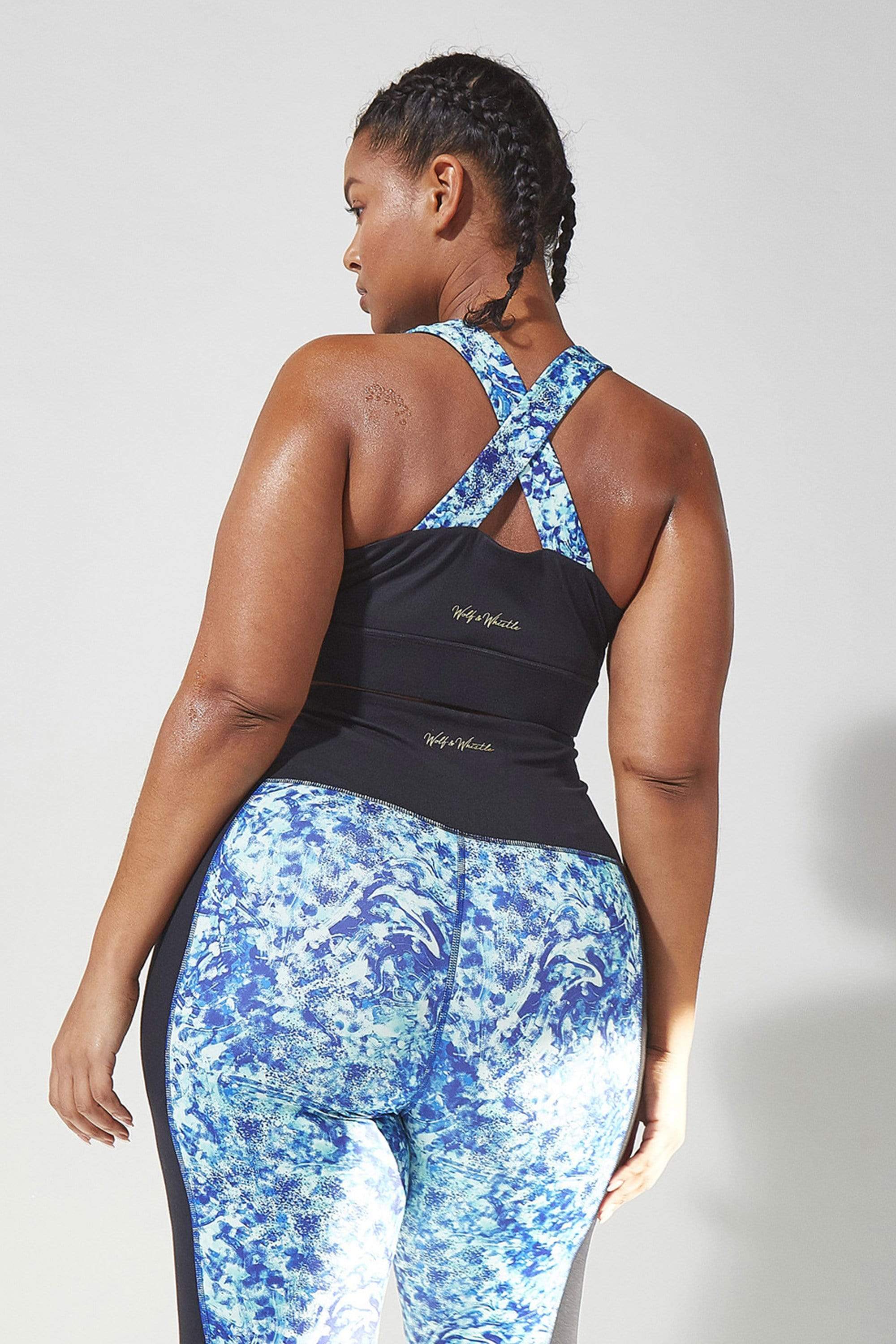 Blue sports bra wolf & whistle