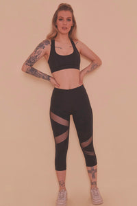 Black Recycled Polyester Sports Bra Wolf & Whistle