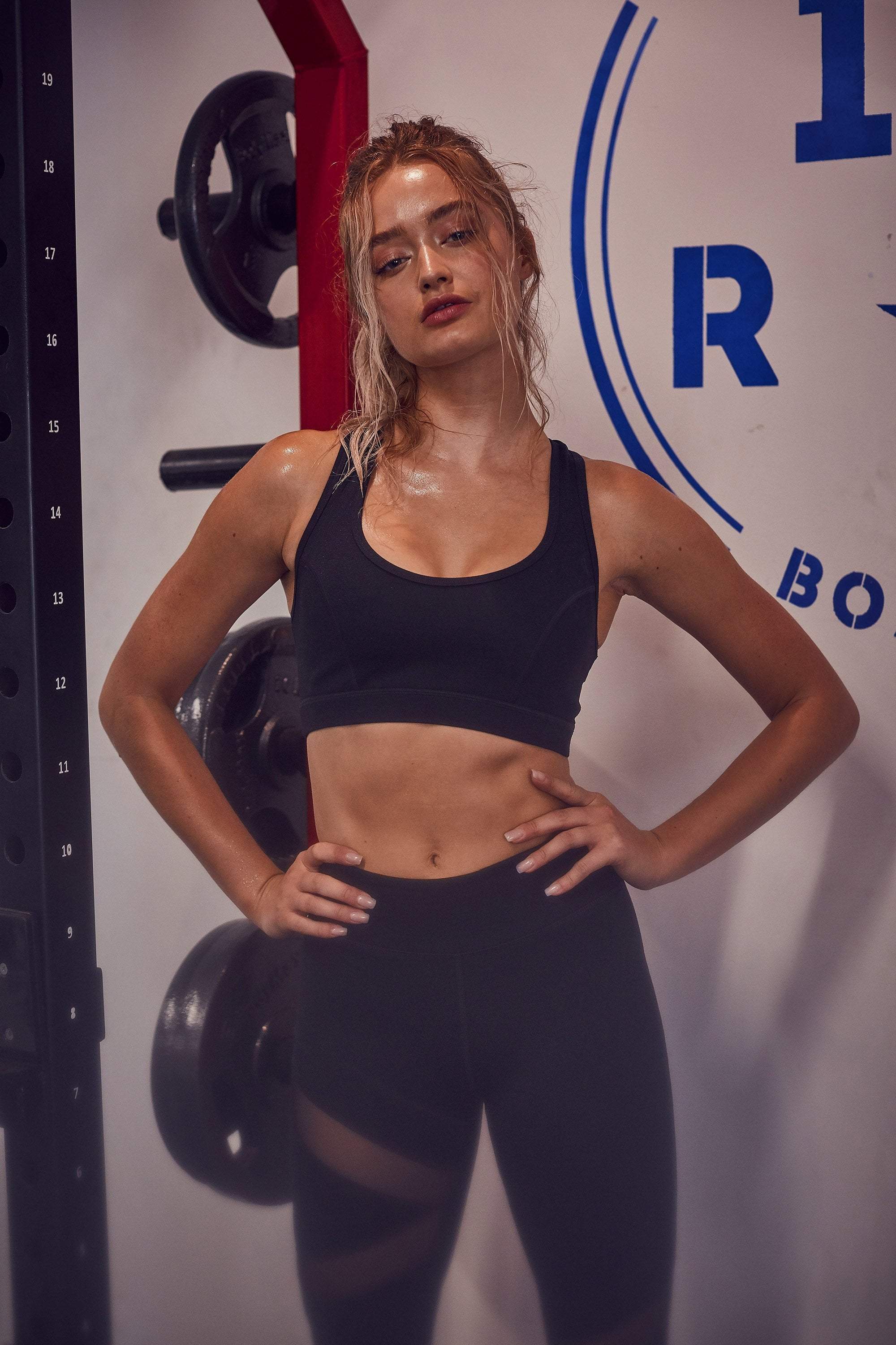 Black Eco Friendly Sports Bra Wolf & Whistle