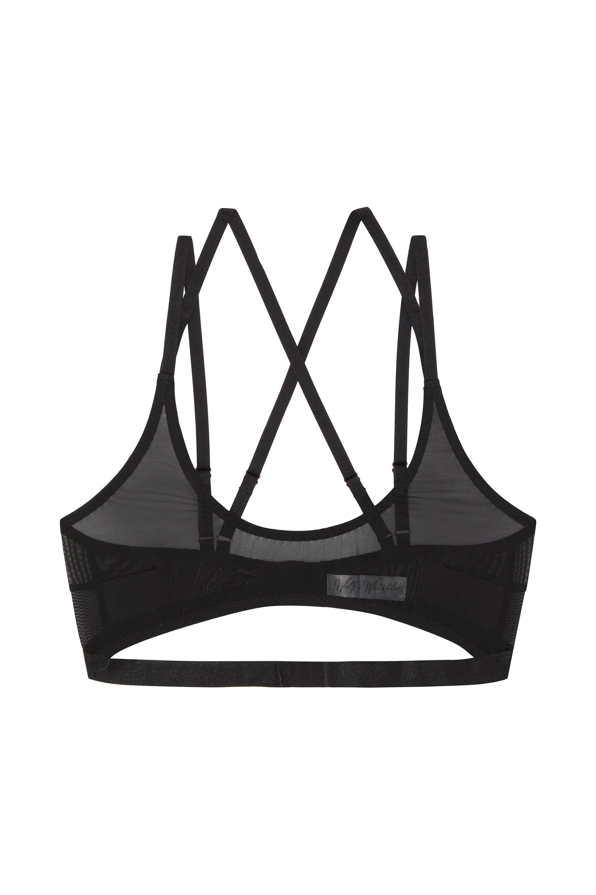 Alice Black Mesh Double Strap Bra – Playful Promises