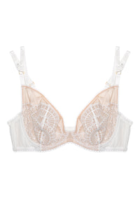 Carmen White Lace Plunge Bra