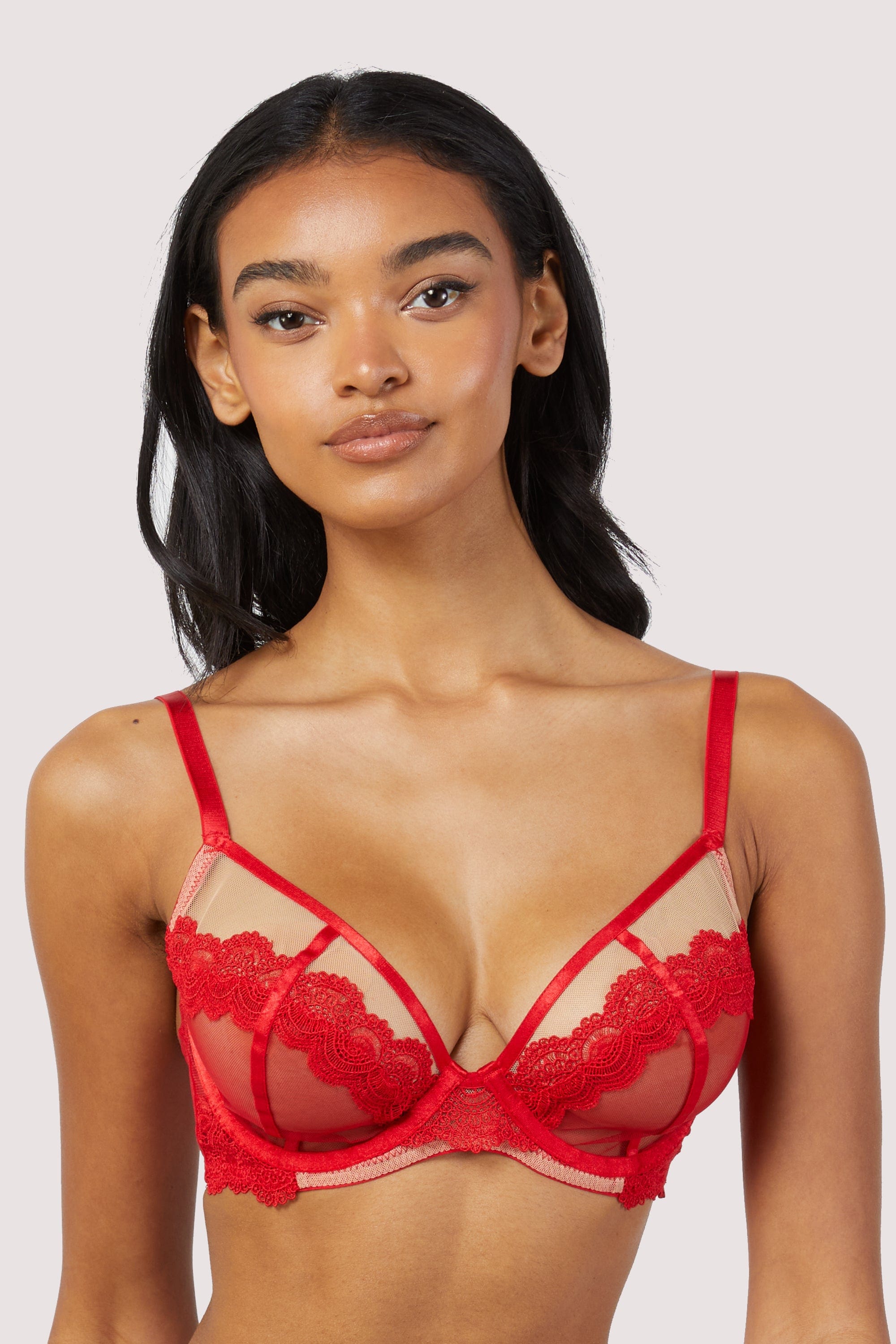 Maisie Red Balconette Bra