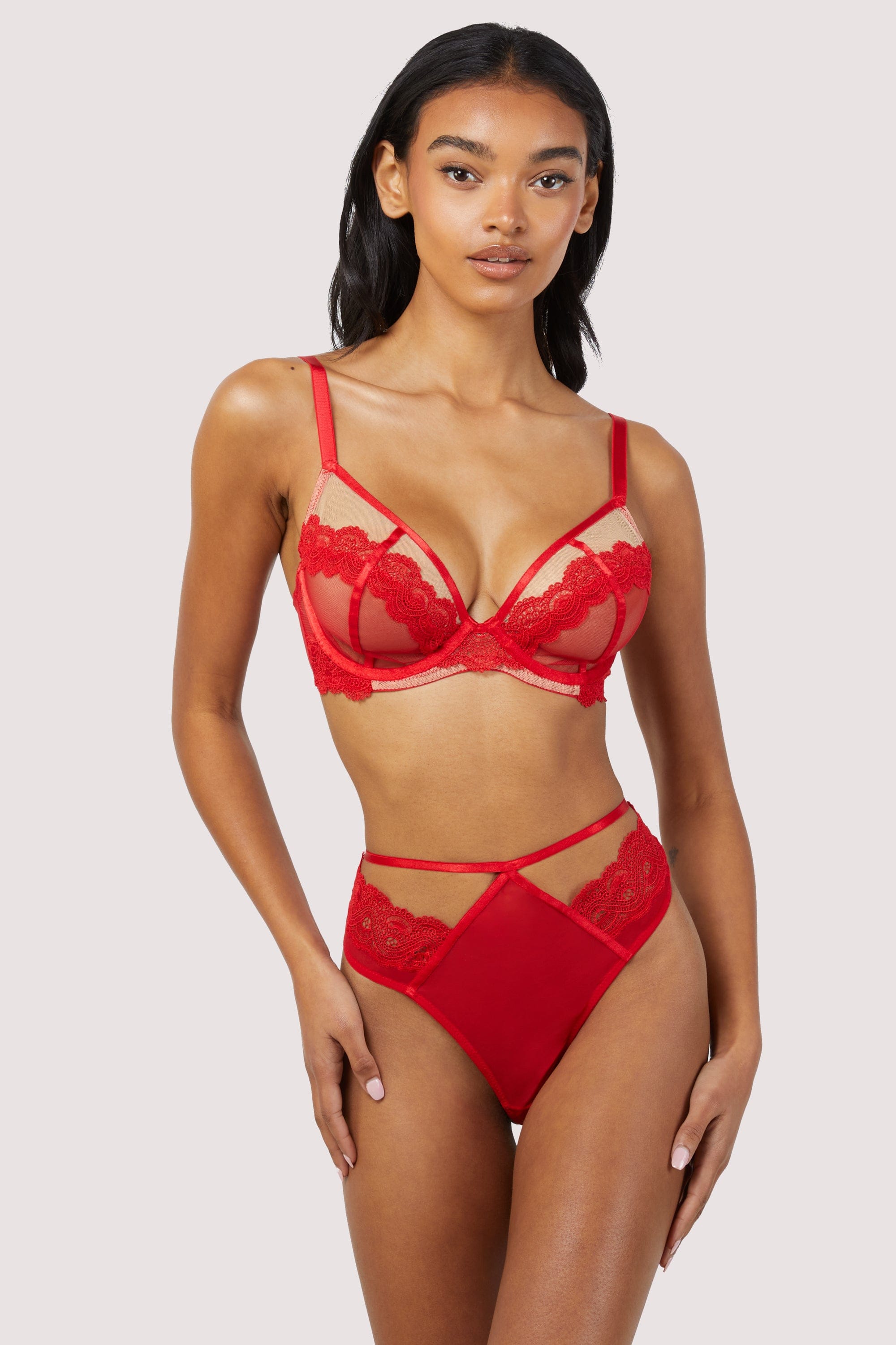 Maisie Red Balconette Bra