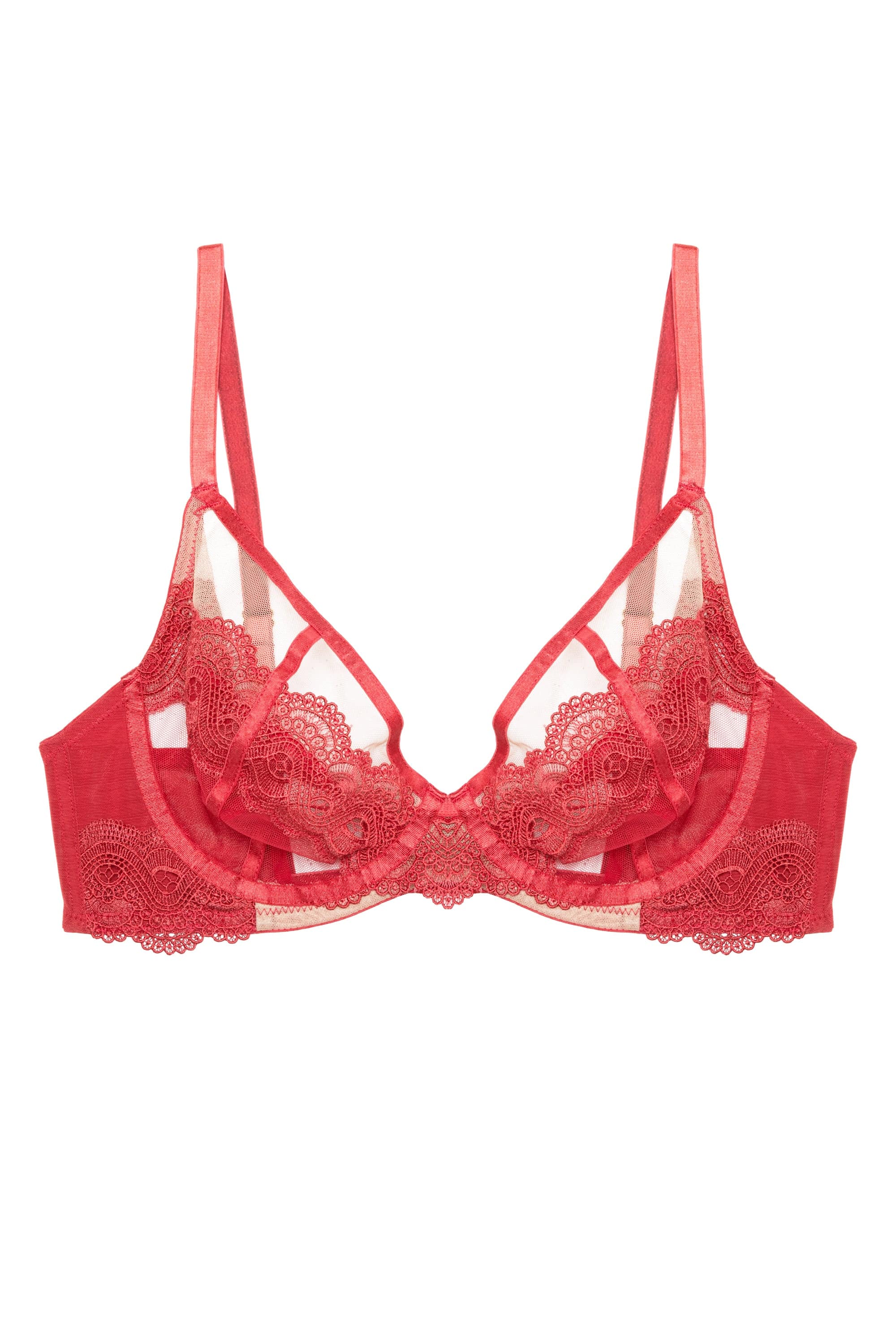 Maisie Red Balconette Bra