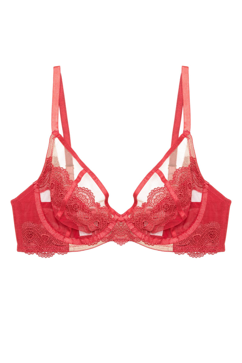 Maisie Red Balconette Bra – Playful Promises