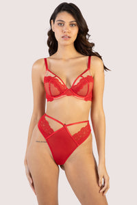 Maisie Red Balconette Bra
