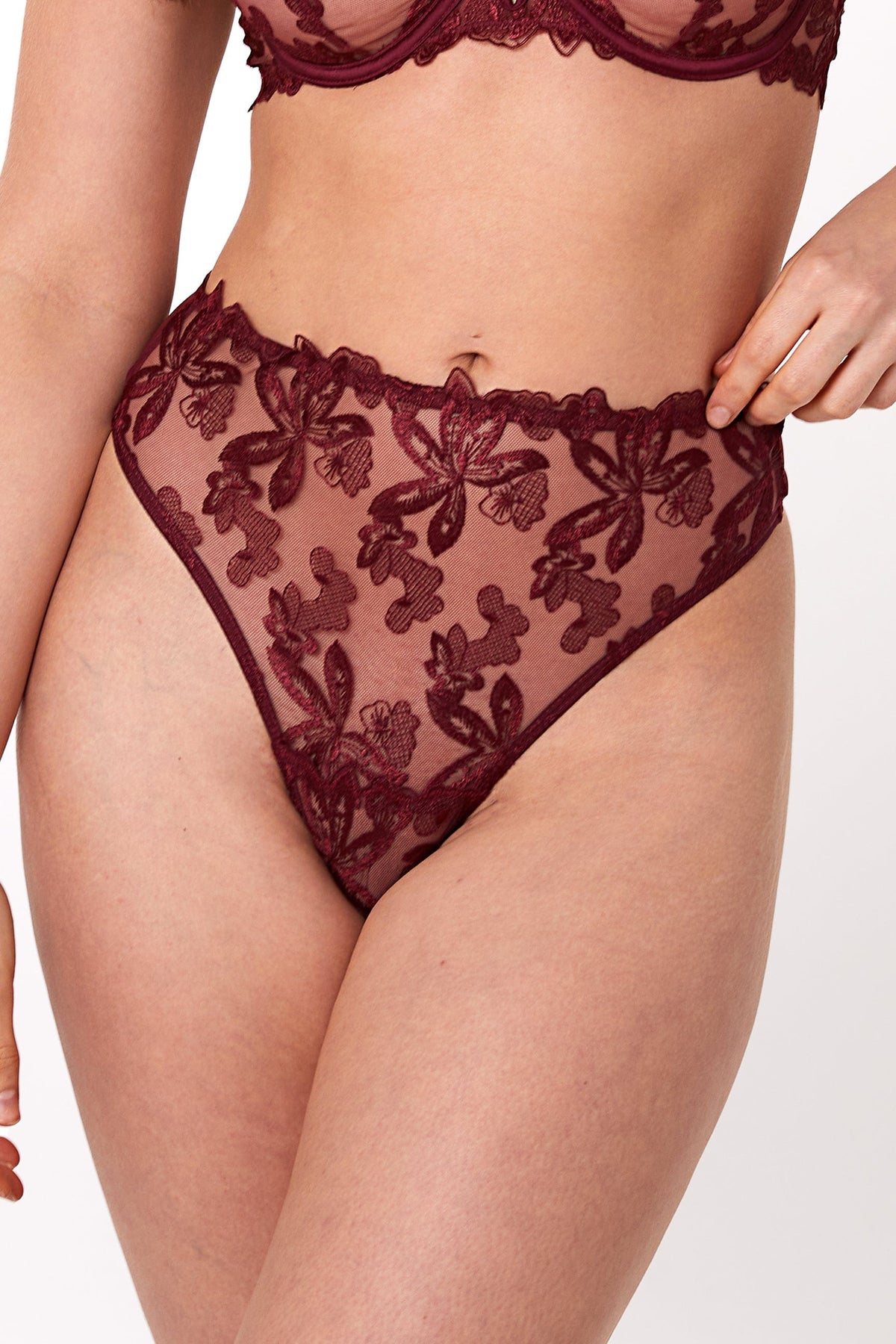 Embroidered Cherry Thong -  Canada