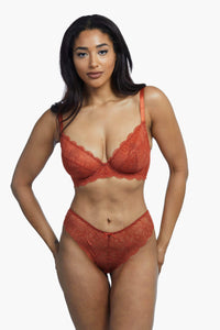 Ariana Intense Rust Everyday Lace Brief