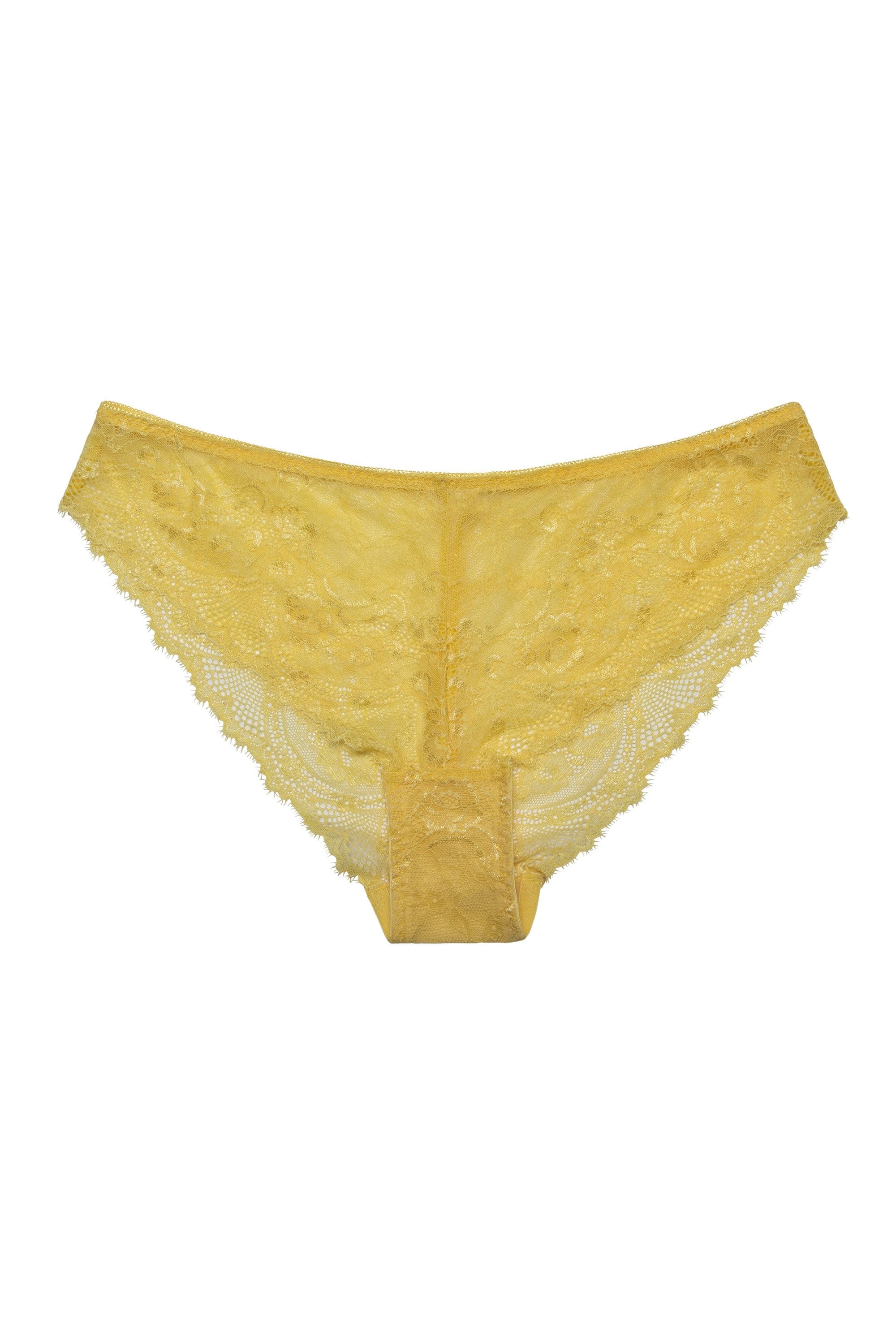 Ariana Yellow Everyday Lace Brief