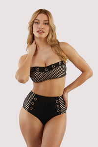 Wolf & Whistle Eyelet high waist bikini brief