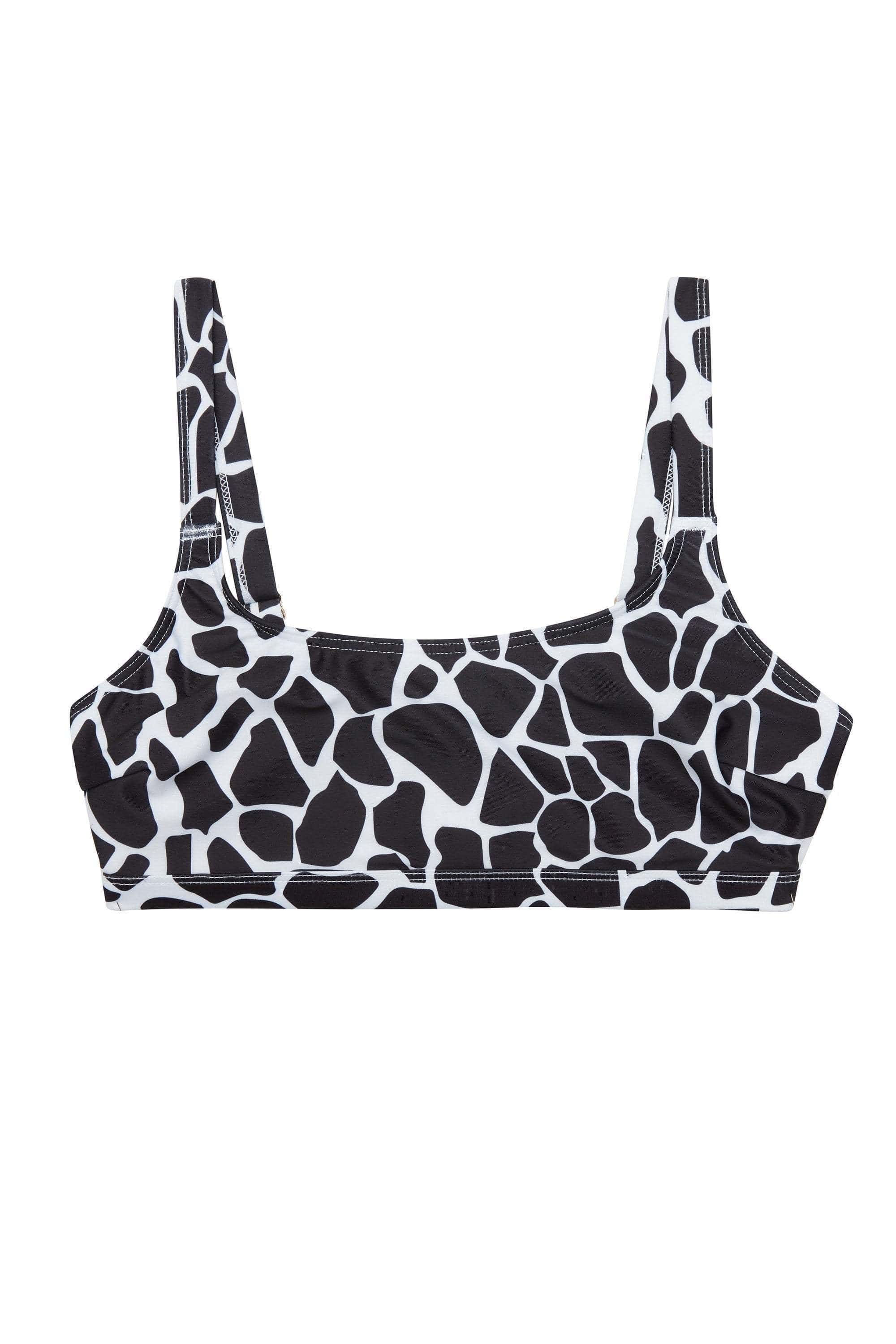 Wolf & Whistle White Eco Giraffe Full Bust Bikini Top D - F Cups