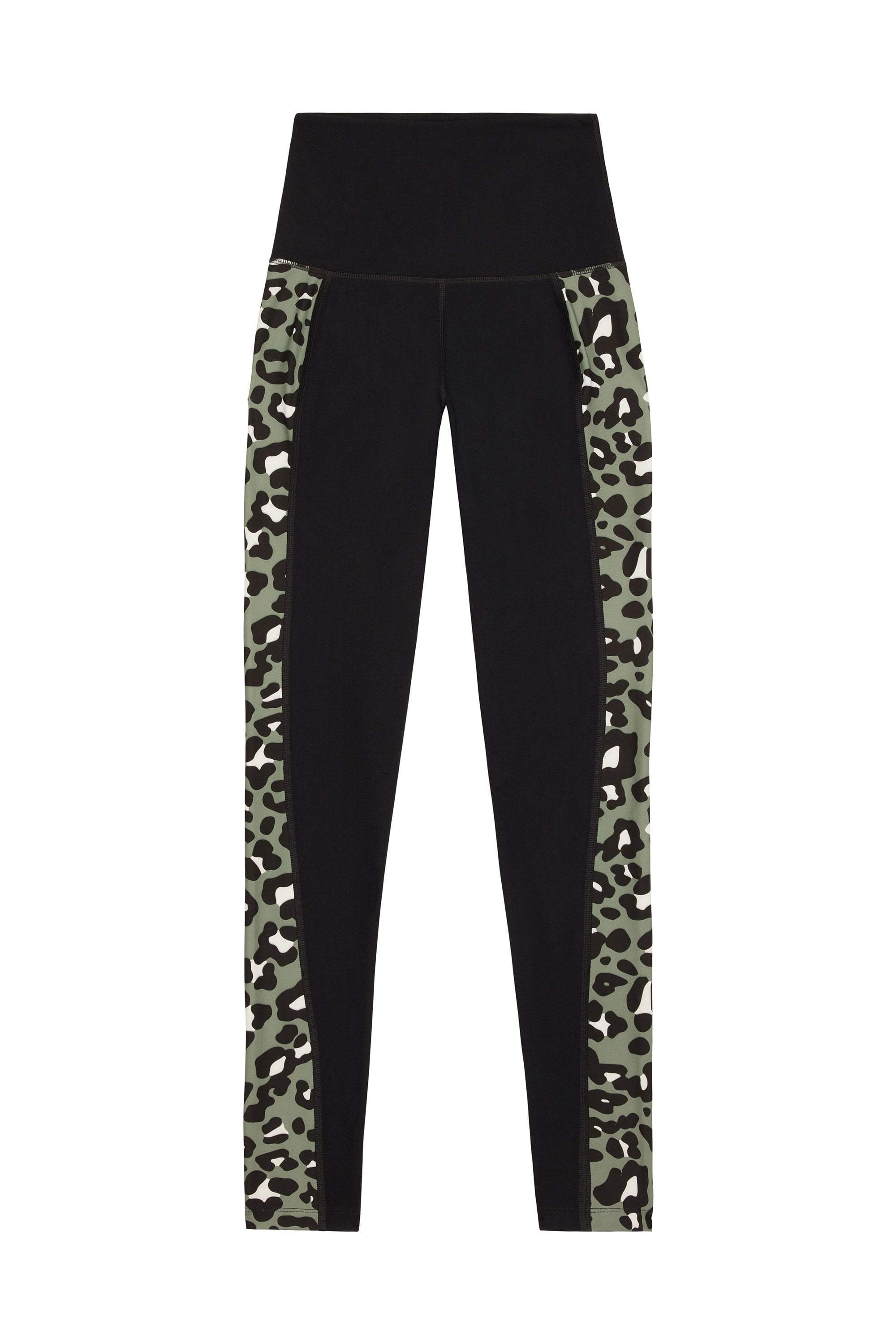 Wolf & Whistle High Waist Panelled Leggings Leopard