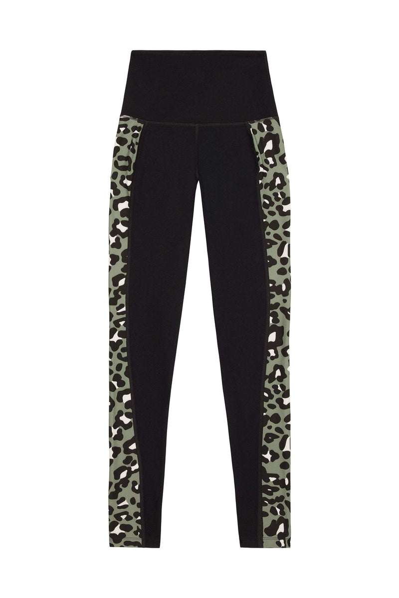 Wolf & Whistle High Waist Panelled Leggings Leopard