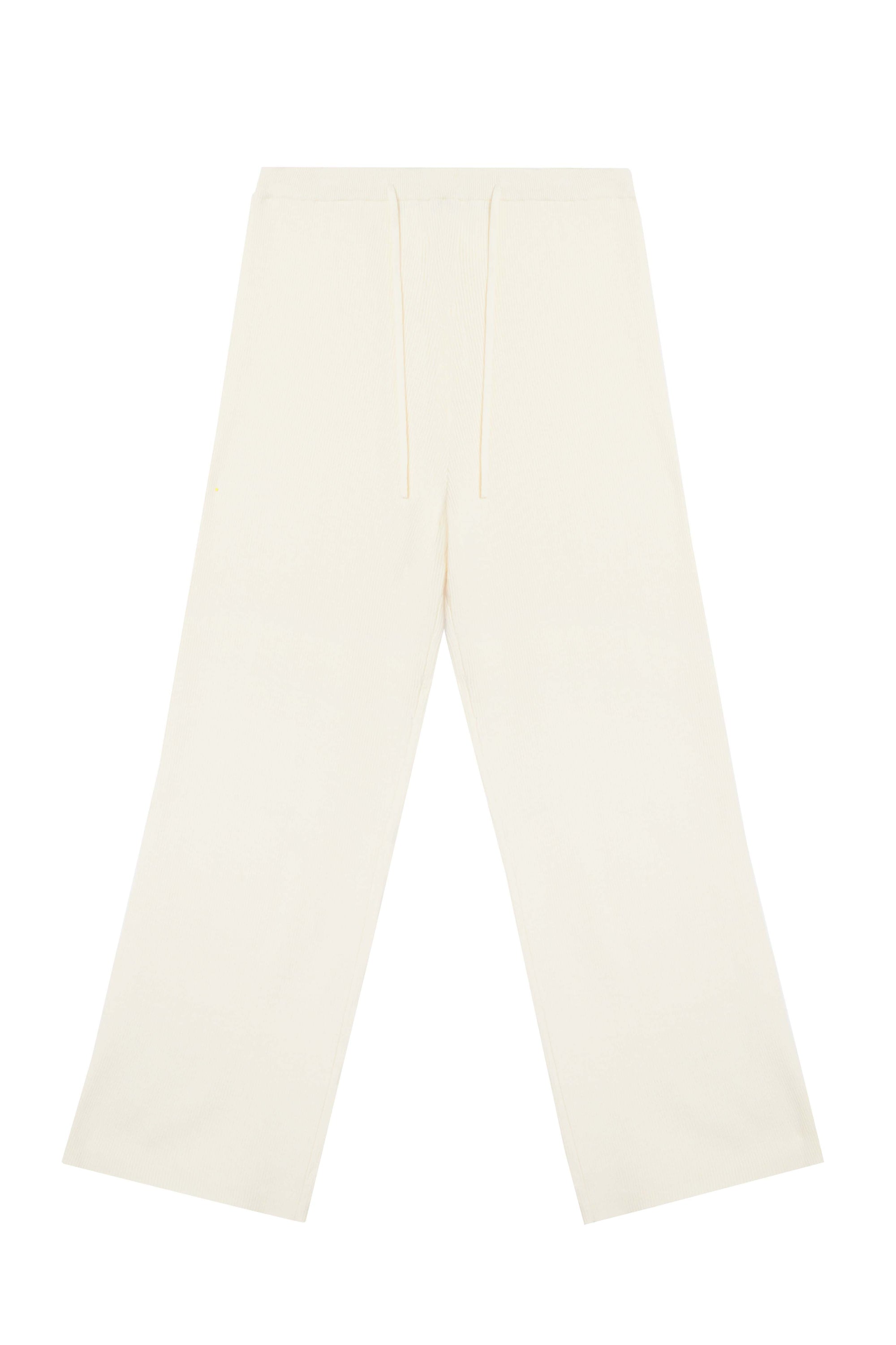 Lounge Ivory Knitted Rib Trousers