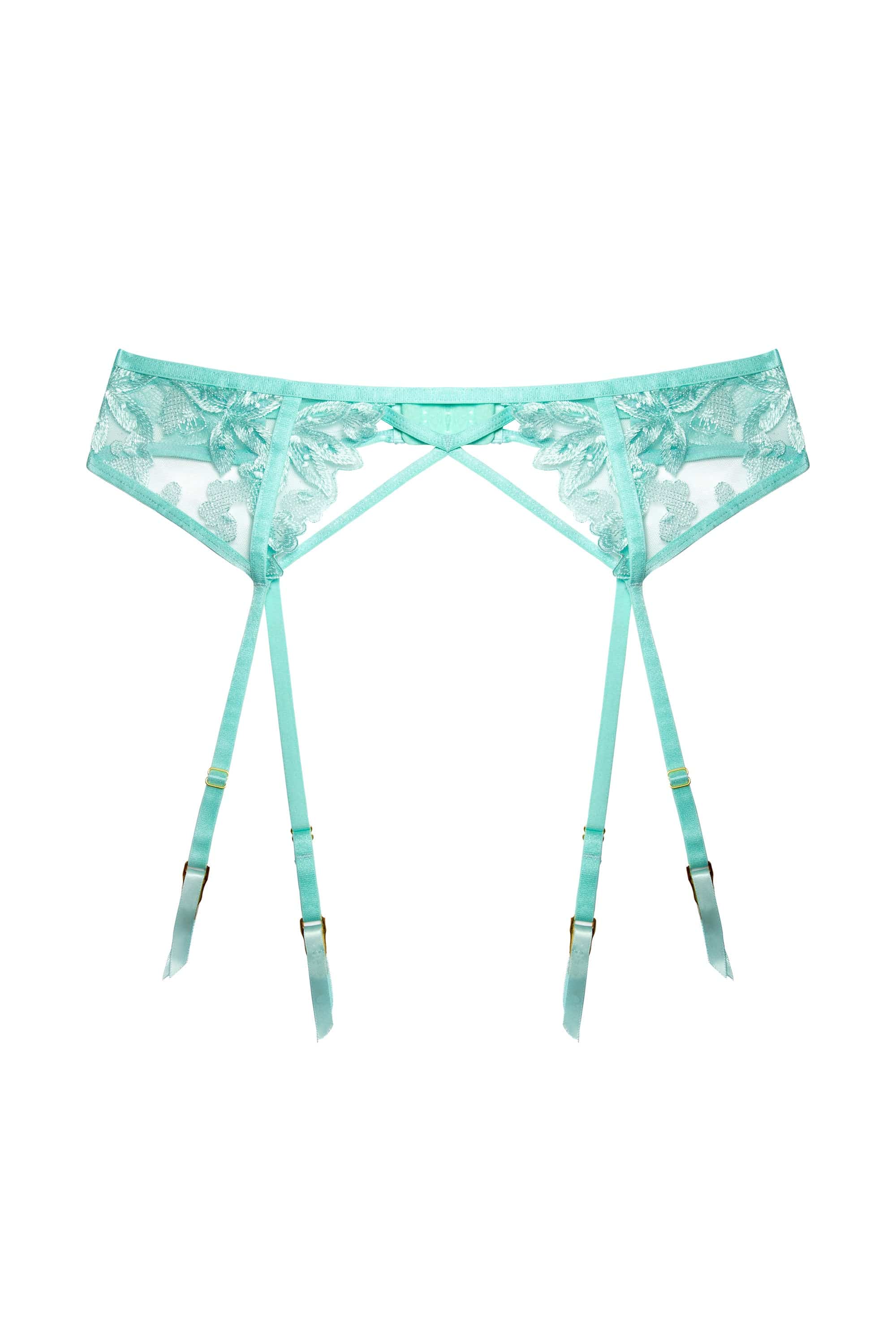 Eva Blue Graphic Embroidery Suspender
