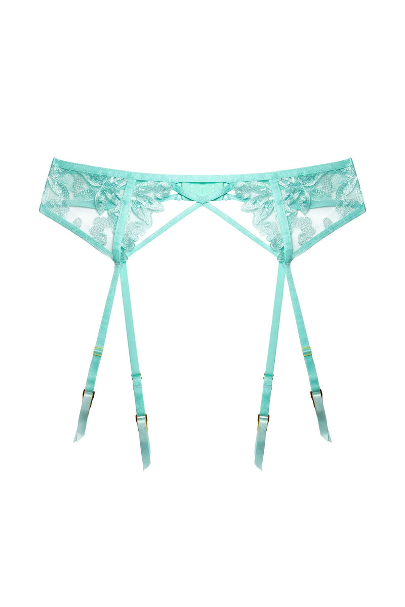 Eva Blue Graphic Embroidery Suspender