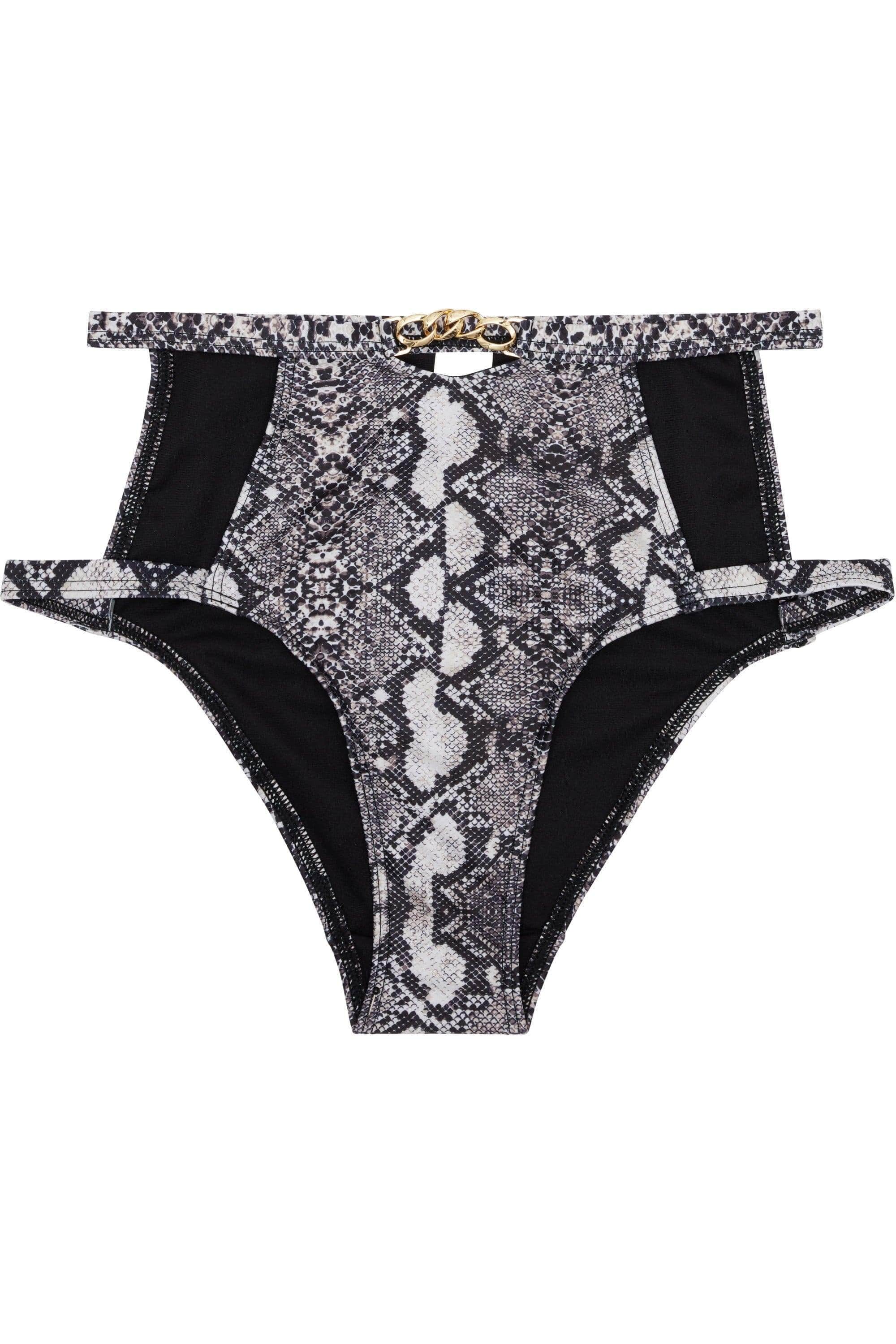 Eco Snakeskin chain high waist brief