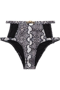 Eco Snakeskin chain high waist brief