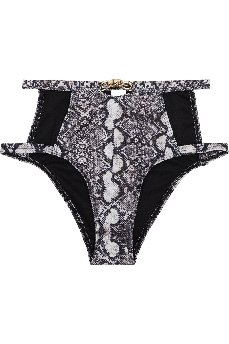 Eco Snakeskin chain high waist brief