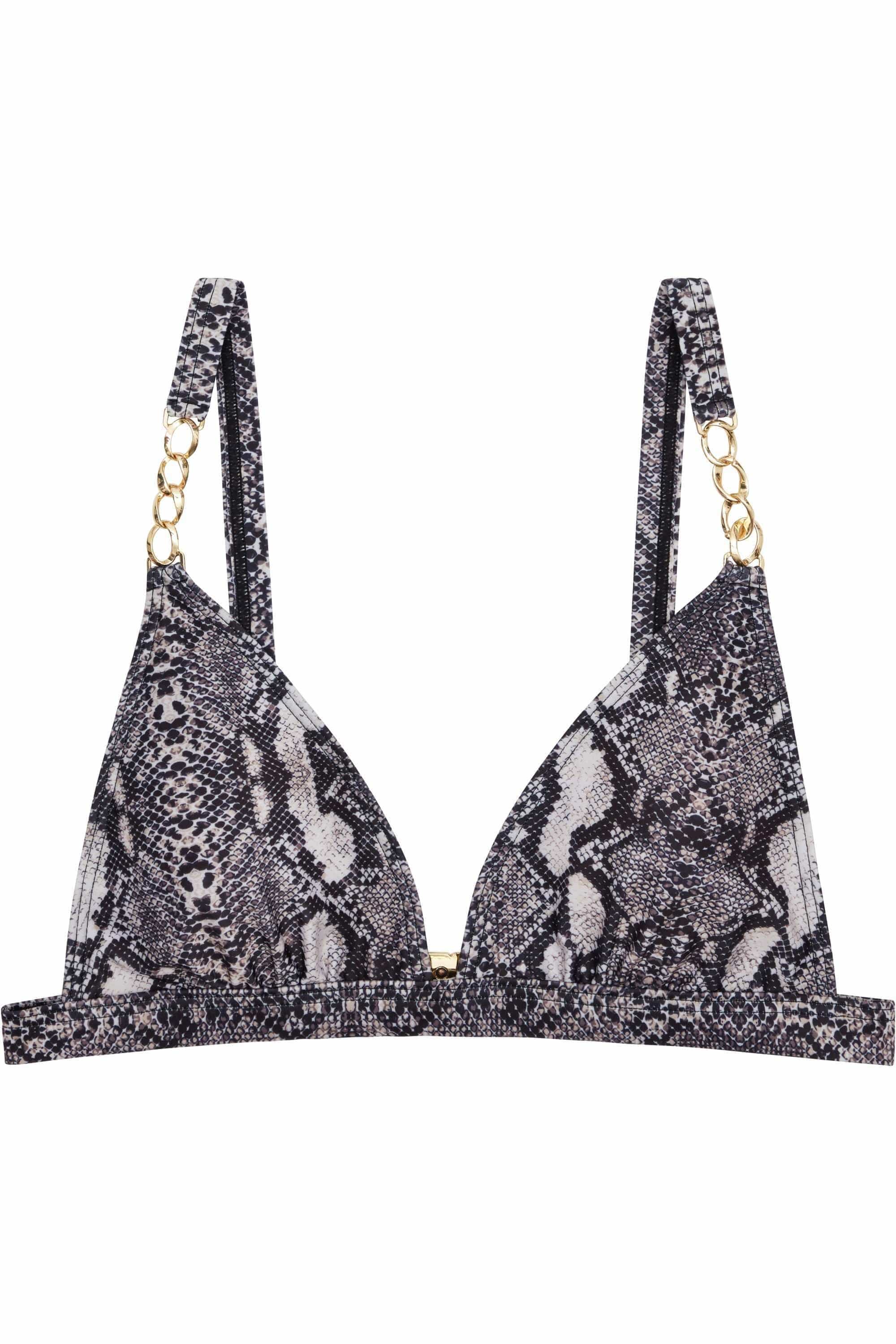 Eco Snakeskin chain triangle top