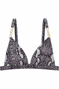 Eco Snakeskin chain triangle top