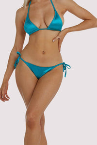 Hannah Teal Tie Side Bikini Brief