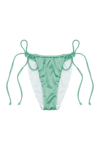High shine tie side brief mint