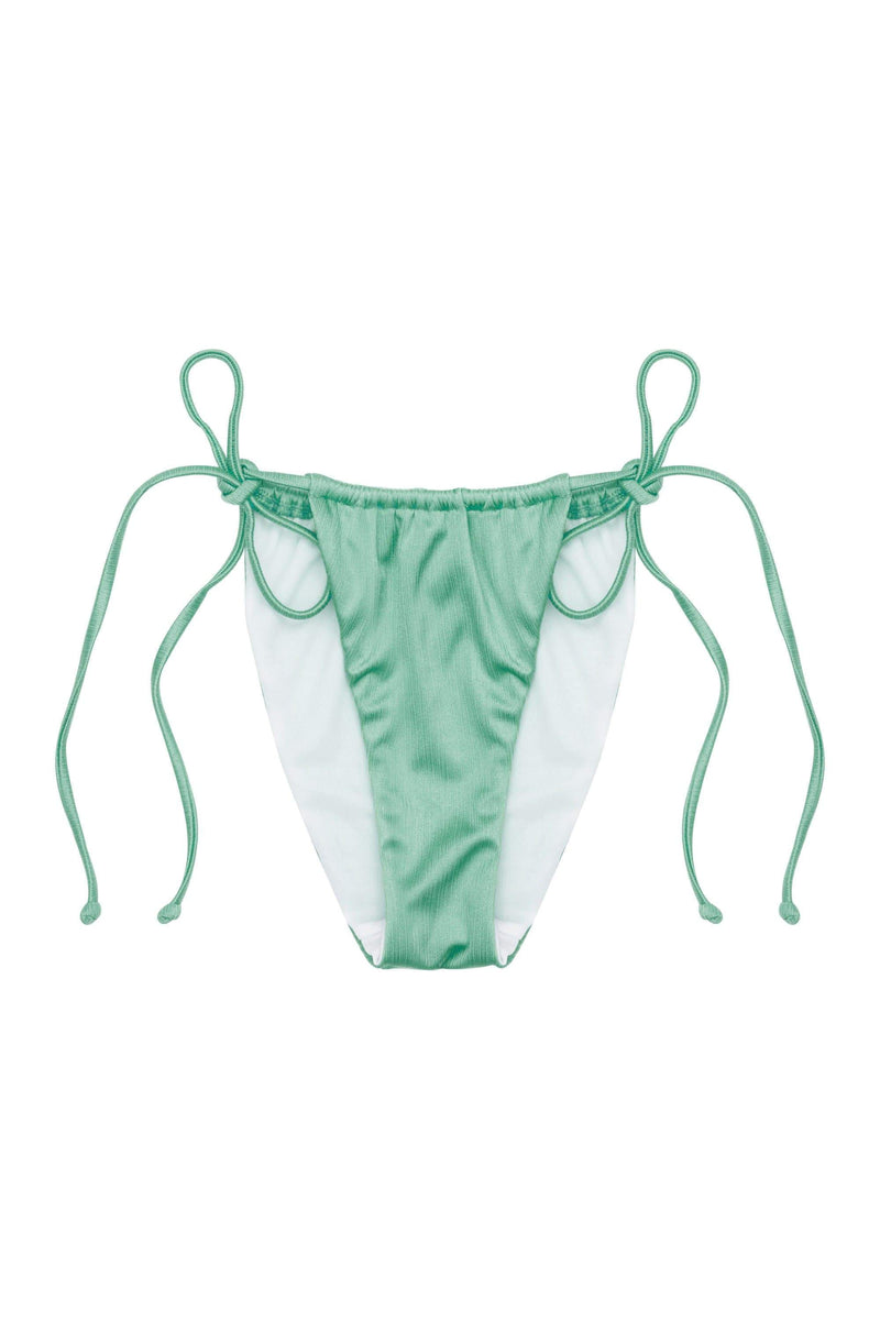 High shine tie side brief mint
