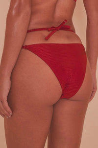 Red High Shine High Leg Brazilian