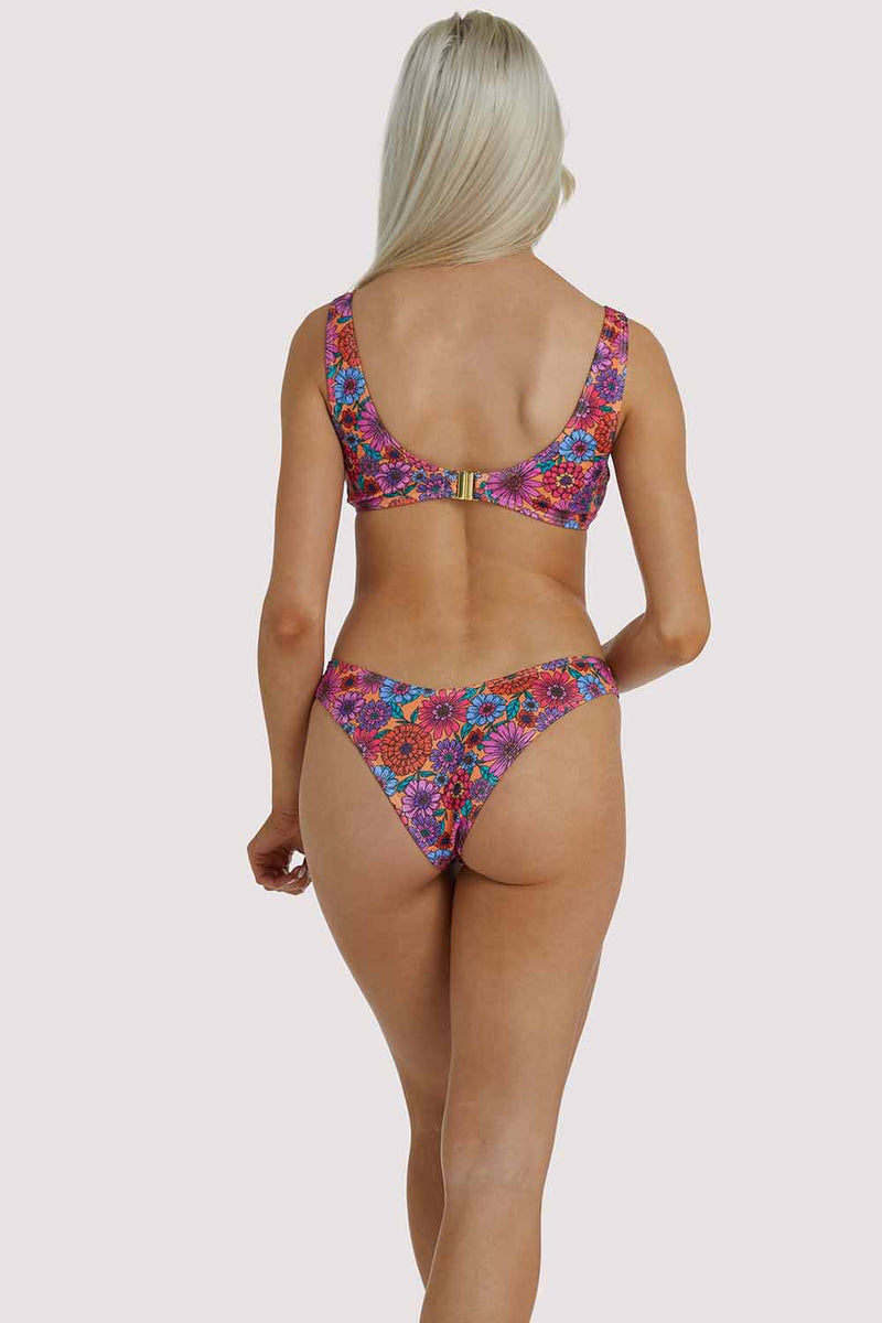 Scarlett Floral Crop Bikini Top