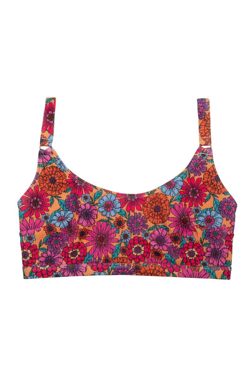 Scarlett Floral Fuller Bust Crop Bikini Top
